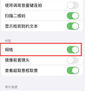 南通苹果手机维修网点分享iPhone如何开启九宫格构图功能 